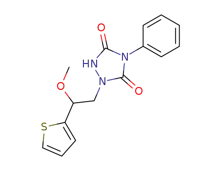 1,2,4-Triazolidine-3,5-dione, 1-[2-methoxy-2-(2-thienyl)ethyl]-4-phenyl-