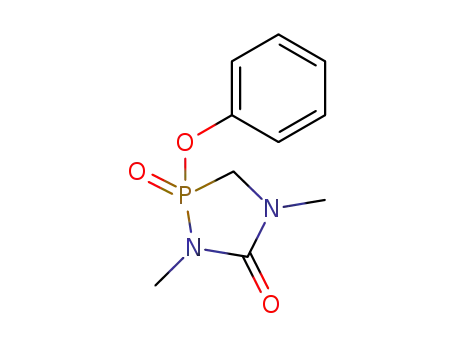Molecular Structure of 57848-36-9 (1,4,2-Diazaphospholidin-5-one, 1,4-dimethyl-2-phenoxy-, 2-oxide)
