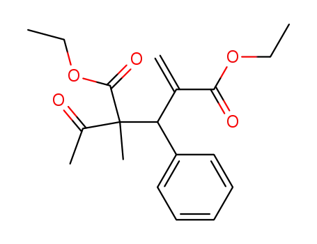 Molecular Structure of 88039-79-6 (Pentanedioic acid, 2-acetyl-2-methyl-4-methylene-3-phenyl-, diethyl
ester)