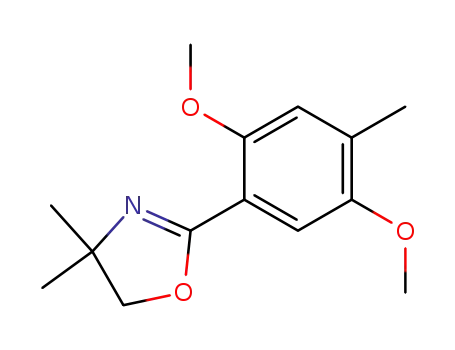 Molecular Structure of 89368-17-2 (Oxazole, 2-(2,5-dimethoxy-4-methylphenyl)-4,5-dihydro-4,4-dimethyl-)