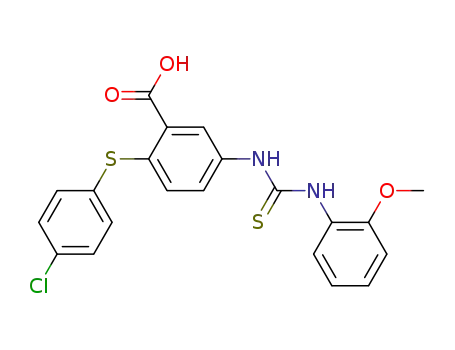2-(4-Chloro-phenylsulfanyl)-5-[3-(2-methoxy-phenyl)-thioureido]-benzoic acid