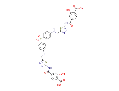 C<sub>34</sub>H<sub>26</sub>N<sub>8</sub>O<sub>10</sub>S<sub>3</sub>