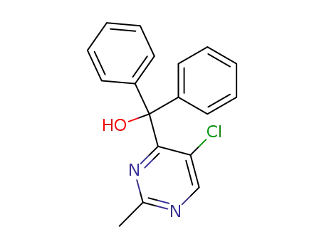 Molecular Structure of 74840-32-7 (α-(5-chloro-2-methyl-4-pyrimidinyl)benzhydrol)
