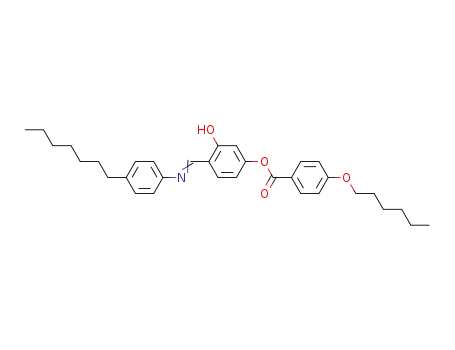 4-Hexyloxy-benzoic acid 4-{[(E)-4-heptyl-phenylimino]-methyl}-3-hydroxy-phenyl ester