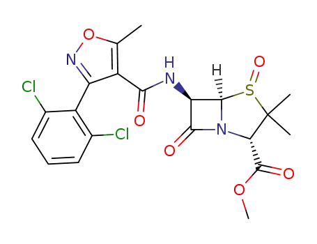 Molecular Structure of 83639-11-6 (Dicloxacillin S-sulphoxide methylester)