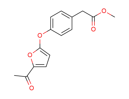 Benzeneacetic acid, 4-((5-acetyl-2-furanyl)oxy)-, methyl ester