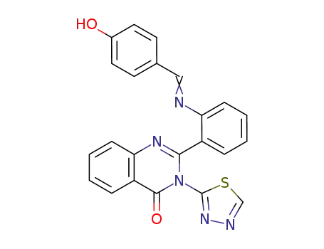2-(2-{[1-(4-Hydroxy-phenyl)-meth-(Z)-ylidene]-amino}-phenyl)-3-[1,3,4]thiadiazol-2-yl-3H-quinazolin-4-one