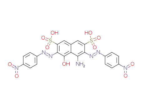 Molecular Structure of 80693-29-4 (2,7-Naphthalenedisulfonic acid,
4-amino-5-hydroxy-3,6-bis[(4-nitrophenyl)azo]-)