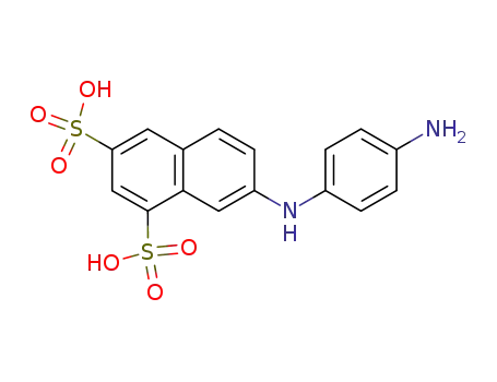 Molecular Structure of 86713-66-8 (7-(4-amino-anilino)-naphthalene-1,3-disulfonic acid)