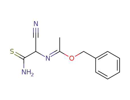 (1-benzyloxy-ethylidenamino)-cyano-thioacetic acid amide