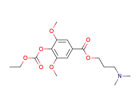 4-ethoxycarbonyloxy-3,5-dimethoxy-benzoic acid-(3-dimethylamino-propyl ester)