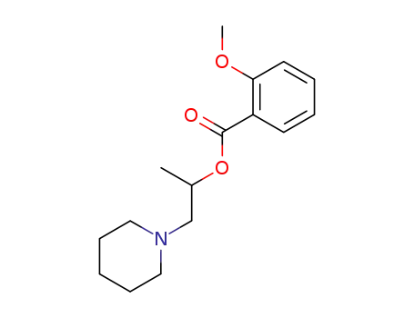 Molecular Structure of 114201-96-6 (2-methoxy-benzoic acid-(β-piperidino-isopropyl ester))
