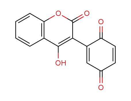 Molecular Structure of 63005-81-2 (2,5-Cyclohexadiene-1,4-dione,
2-(4-hydroxy-2-oxo-2H-1-benzopyran-3-yl)-)