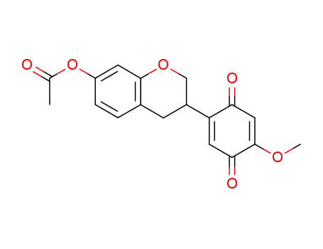 Acetic acid 3-(4-methoxy-3,6-dioxo-cyclohexa-1,4-dienyl)-chroman-7-yl ester