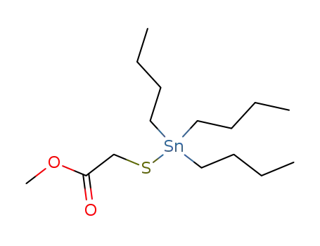 Molecular Structure of 31614-63-8 (Acetic acid, [(tributylstannyl)thio]-, methyl ester)