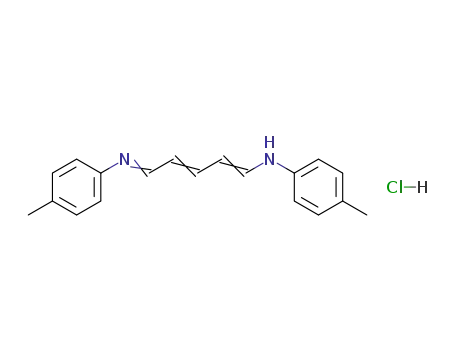 Molecular Structure of 29522-91-6 (Benzenamine,
4-methyl-N-[5-[(4-methylphenyl)amino]-2,4-pentadienylidene]-,
monohydrochloride)