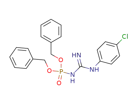 Molecular Structure of 102474-46-4 ((4-chloro-phenylcarbamimidoyl)-amidophosphoric acid dibenzyl ester)