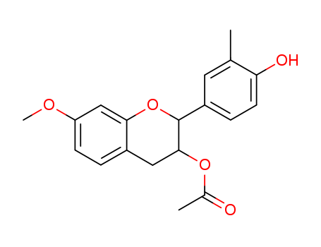 2H-1-Benzopyran-3-ol, 3,4-dihydro-2-(4-hydroxy-3-methylphenyl)-7-methoxy-, 3-acetate