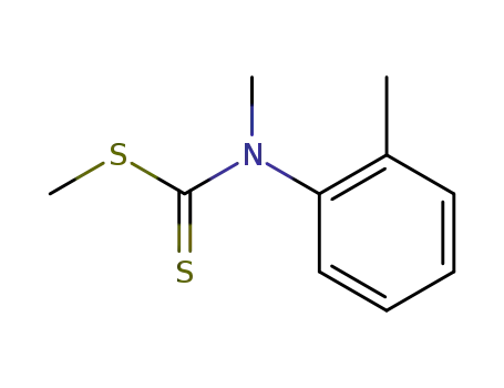 Molecular Structure of 62604-13-1 (Carbamodithioic acid, methyl(2-methylphenyl)-, methyl ester)