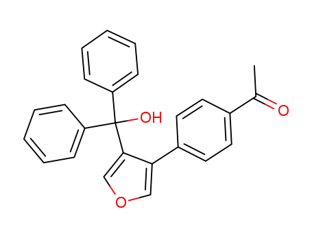 3-(p-acetylphenyl)-4-(1,1-diphenyl-1-hydroxymethyl)furan