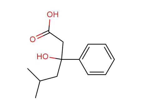 Molecular Structure of 861535-02-6 (3-hydroxy-5-methyl-3-phenyl-hexanoic acid)
