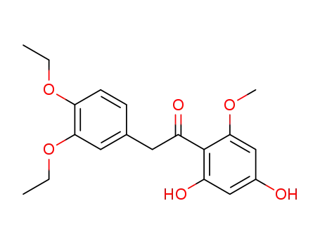 Molecular Structure of 857564-02-4 (3',4'-diethoxy-2,4-dihydroxy-6-methoxy-deoxybenzoin)