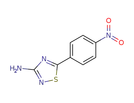 Molecular Structure of 90220-90-9 (1,2,4-Thiadiazol-3-amine,5-(4-nitrophenyl)-)