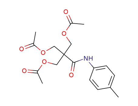 Molecular Structure of 101782-65-4 (3-acetoxy-2,2-bis-acetoxymethyl-propionic acid <i>p</i>-toluidide)