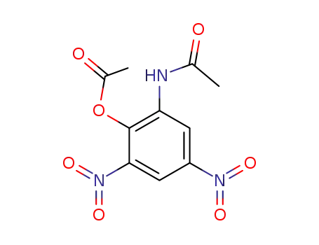 Molecular Structure of 99057-38-2 (2-acetoxy-1-acetylamino-3,5-dinitro-benzene)