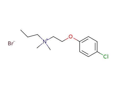 Molecular Structure of 109726-05-8 ([2-(4-chloro-phenoxy)-ethyl]-dimethyl-propyl-ammonium; bromide)
