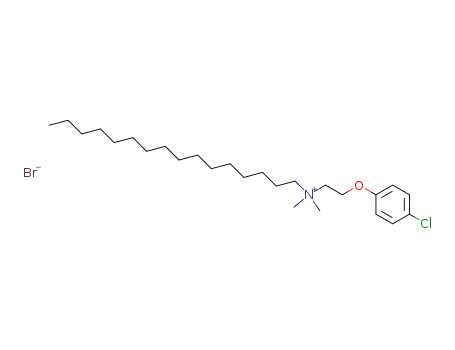 Molecular Structure of 29812-03-1 ([2-(4-chloro-phenoxy)-ethyl]-hexadecyl-dimethyl-ammonium; bromide)