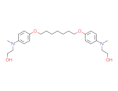 Molecular Structure of 120548-05-2 (<i>N</i>,<i>N</i>'-bis-(2-hydroxy-ethyl)-<i>N</i>,<i>N</i>'-dimethyl-4,4'-heptanediyldioxy-di-aniline)