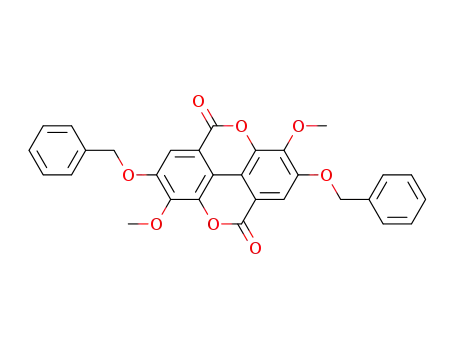 Molecular Structure of 115915-76-9 (2,7-bis-benzyloxy-3,8-dimethoxy-chromeno[5,4,3-<i>cde</i>]chromene-5,10-dione)