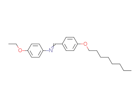 Molecular Structure of 70262-80-5 (Benzenamine, 4-ethoxy-N-[[4-(octyloxy)phenyl]methylene]-)
