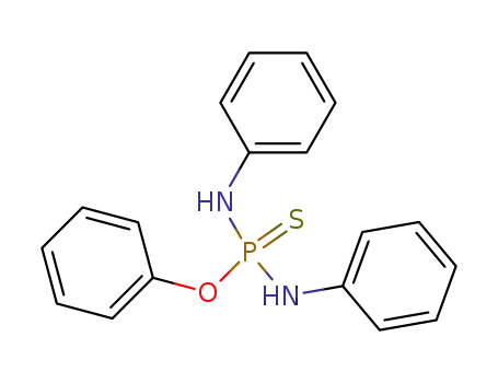 Molecular Structure of 6276-52-4 (Phosphorodiamidothioicacid, N,N'-diphenyl-, O-phenyl ester)