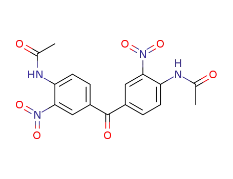 Molecular Structure of 50297-00-2 (4,4'-bis-acetylamino-3,3'-dinitro-benzophenone)