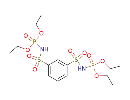 Molecular Structure of 108475-61-2 (<i>N</i>,<i>N'</i>-(benzene-1,3-disulfonyl)-bis-amidophosphoric acid tetraethyl ester)