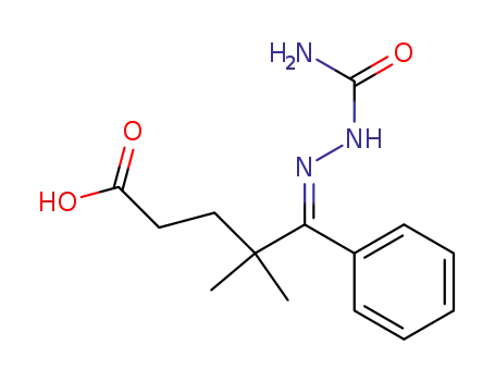 Molecular Structure of 4412-29-7 (4,4-dimethyl-5-phenyl-5-semicarbazono-valeric acid)