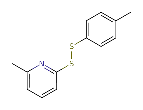 Molecular Structure of 108800-72-2 ((6-methyl-[2]pyridyl)-<i>p</i>-tolyl disulfide)