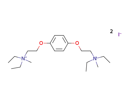 Molecular Structure of 64049-53-2 (Ethanaminium,2,2'-[1,4-phenylenebis(oxy)]bis[N,N-diethyl-N-methyl-, diiodide (9CI))