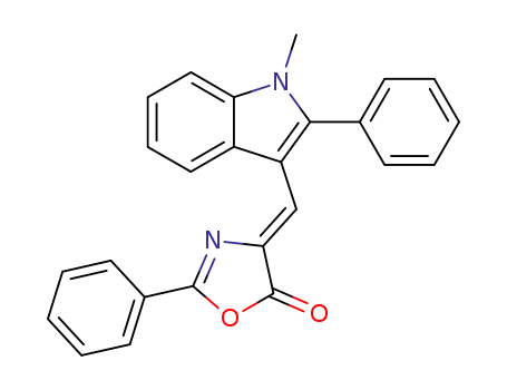 4-(1-methyl-2-phenyl-indol-3-ylmethylene)-2-phenyl-4<i>H</i>-oxazol-5-one