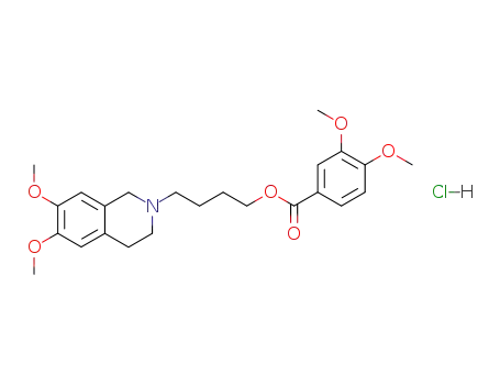 Molecular Structure of 122361-23-3 (6,7-dimethoxy-2-(4-veratroyloxy-butyl)-1,2,3,4-tetrahydro-isoquinoline; hydrochloride)