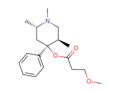 (+/-)-3-methoxy-propionic acid-(1,2<i>t</i>,5<i>c</i>-trimethyl-4-phenyl-[4<i>r</i>]piperidyl ester)