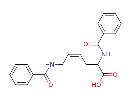 (+/-)-2,6-bis-benzoylamino-hex-4<i>c</i>-enoic acid