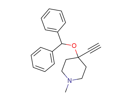 Molecular Structure of 102449-11-6 (4-ethynyl-4-benzhydryloxy-1-methyl-piperidine)