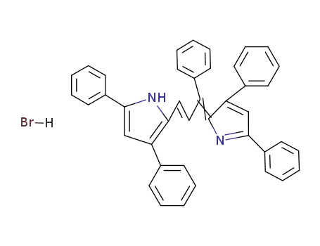 Molecular Structure of 123813-43-4 (1-(3,5-diphenyl-pyrrol-2-yl)-3-(3,5-diphenyl-pyrrol-2-ylidene)-3-phenyl-propene; hydrobromide)