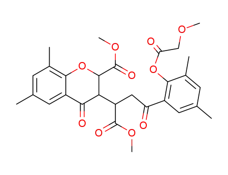 4-(2-methoxyacetoxy-3,5-dimethyl-phenyl)-2-(2-methoxycarbonyl-6,8-dimethyl-4-oxo-chroman-3-yl)-4-oxo-butyric acid methyl ester