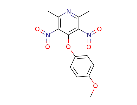 Molecular Structure of 100708-67-6 (4-(4-methoxy-phenoxy)-2,6-dimethyl-3,5-dinitro-pyridine)