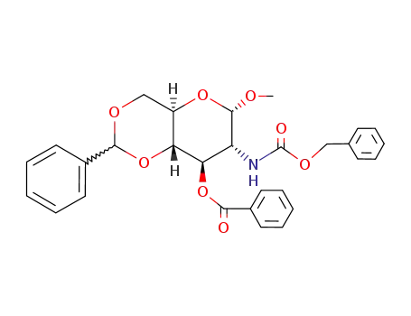 methyl-[<i>O</i><sup>3</sup>-benzoyl-<i>O</i><sup>4</sup>,<i>O</i><sup>6</sup>-((Ξ)-benzylidene)-2-benzyloxycarbonylamino-2-deoxy-α-D-glucopyranoside]