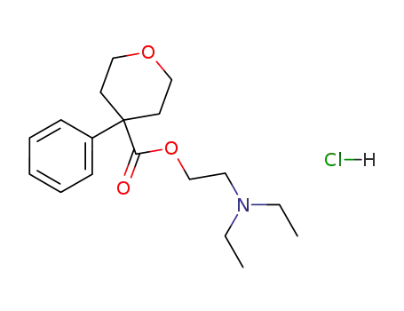 4-phenyl-tetrahydro-pyran-4-carboxylic acid-(2-diethylamino-ethyl ester); hydrochloride